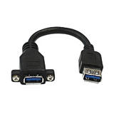 Other Brands Cab AD USBS3 6IN Inserts for Various Cutout Wall Plate 6 inch USB 3 0 A Female to A Female Adapter with Screw Ho
