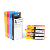 Moustache CLI 221 BKCMY Combo WithChip PIXMA IP3600 Canon CLI 221 CLI 221BK CLI 221C CLI 221M CLI 221Y Compatible Ink Cartrid