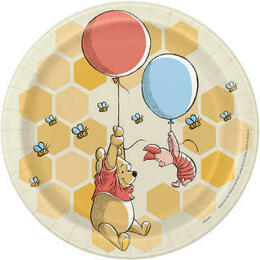 7775b Other Brands LVU 77364 Disney Themed Party Supplies Disney Winnie the Pooh Round 7 Dessert Plates 8ct