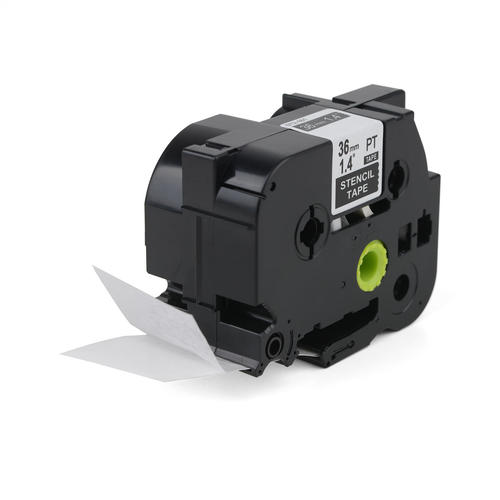 Brother STE161 PTouch Stencil Tape, 36mm(1.4") x 3m(9.8'), Black On