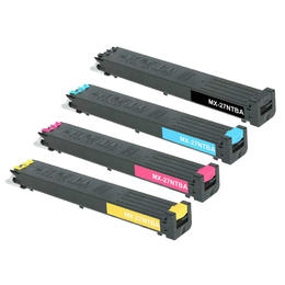 Sharp MX 27NT Combo MX 2300N Sharp MX27NTBA MX27NTCA MX 27NTMA MX 27NTYA Compatible Toner Cartridge Combo BK C M Y