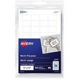 Avery Avery 099 2311 Filing Labels Avery Multi Use Removable Laser Inkjet Labels 1 2 x 3 4 in pkg 540