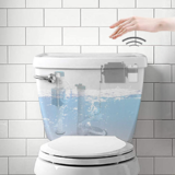 LIVINGbasics LVB 203BQ18 Bath Fixtures Automatic Touchless Microvave Sensor Toilet Flusher LIVINGbasics