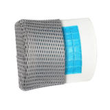 Moustache MO RSF203 BK Chair Accessories Cool Gel Memory Foam Lumbar Support Pillow Gray Moustache