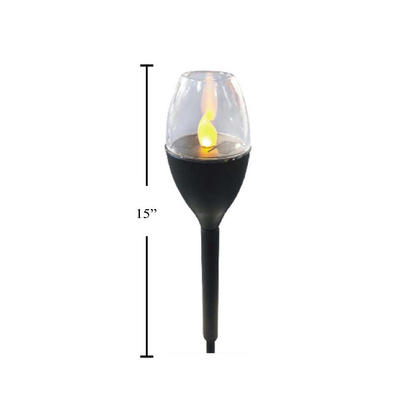 Solar Torch LED Pathway Light, 15'' 1Pack without Plastic Packaging