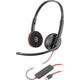 Plantronics 328 209749 22 Headsets Plantronics Blackwire 3200 Series Phone Headset Black Orange 702316