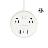 PrimeCables Cab PD57U 3UTNA Surge Protector Power Strip 2 Outlet Surge Protector Power Strip Pad with 1 USB C 2 USB A Ports 1