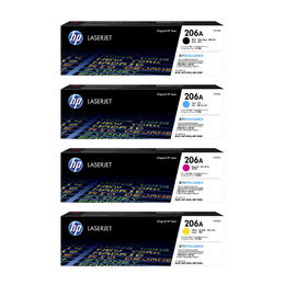 HP HP 206A OEM Combo Color LaserJet Pro M255dw HP 206A W2110A W2111A W2112A W2113A Original Toner Cartridge Combo BK C M Y