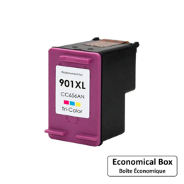 HP 901XL Color Ecobox OfficeJet J4540 Remanufactured HP 901XL CC656AN Color Ink Cartridge High Yield Economical Box