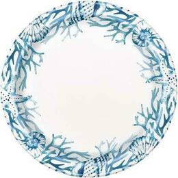 1dad1 Other Brands LVU 73775 Spring Summer Themed Party Supplies Blue Reef Round 9 Dinner Plates 8ct