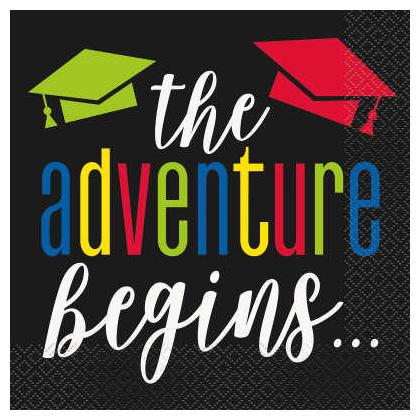 Colorful Cap Grad Luncheon Napkins,16ct