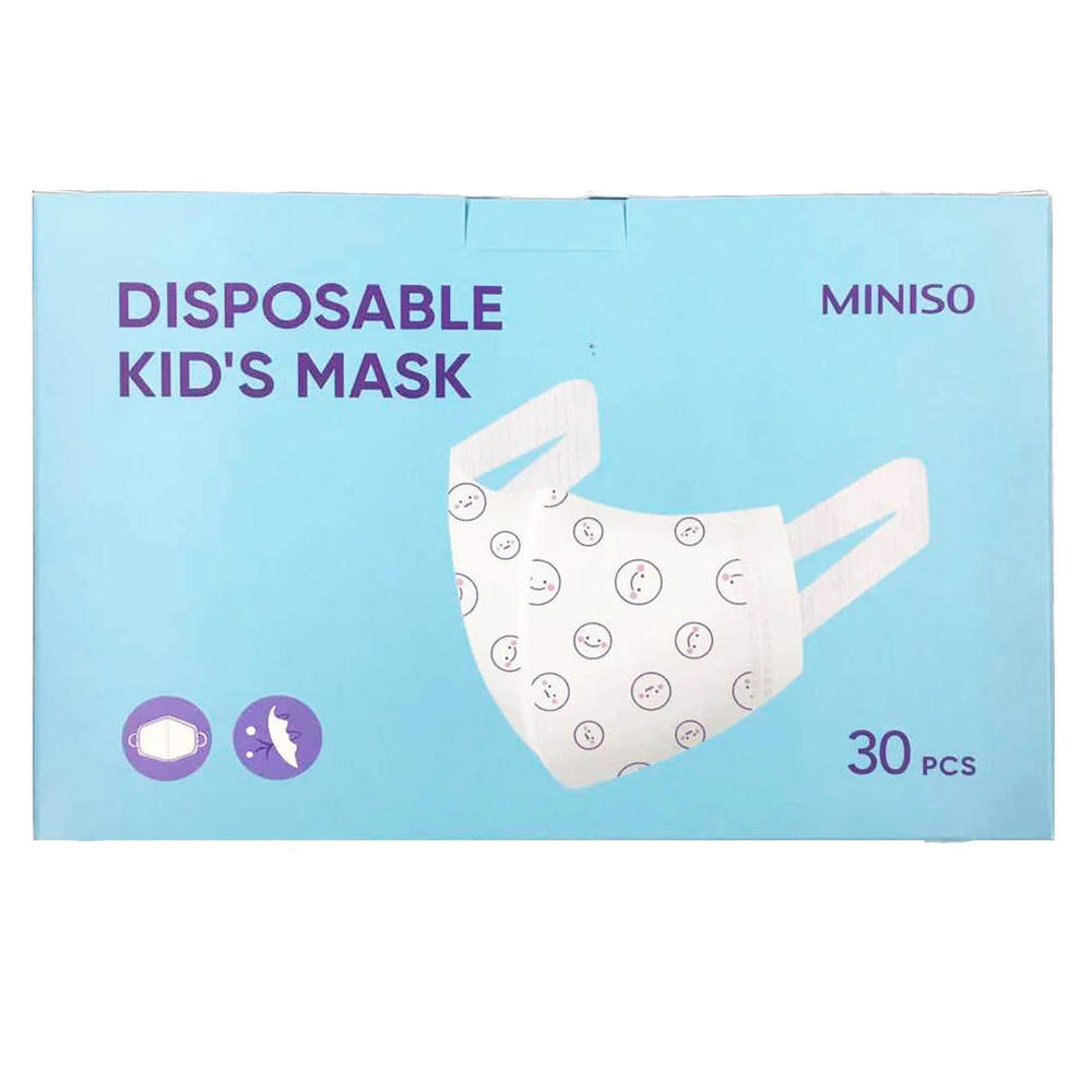 MINISO DISPSABLE 3D FACE MASK FOR KIDS 30Pcs/Box