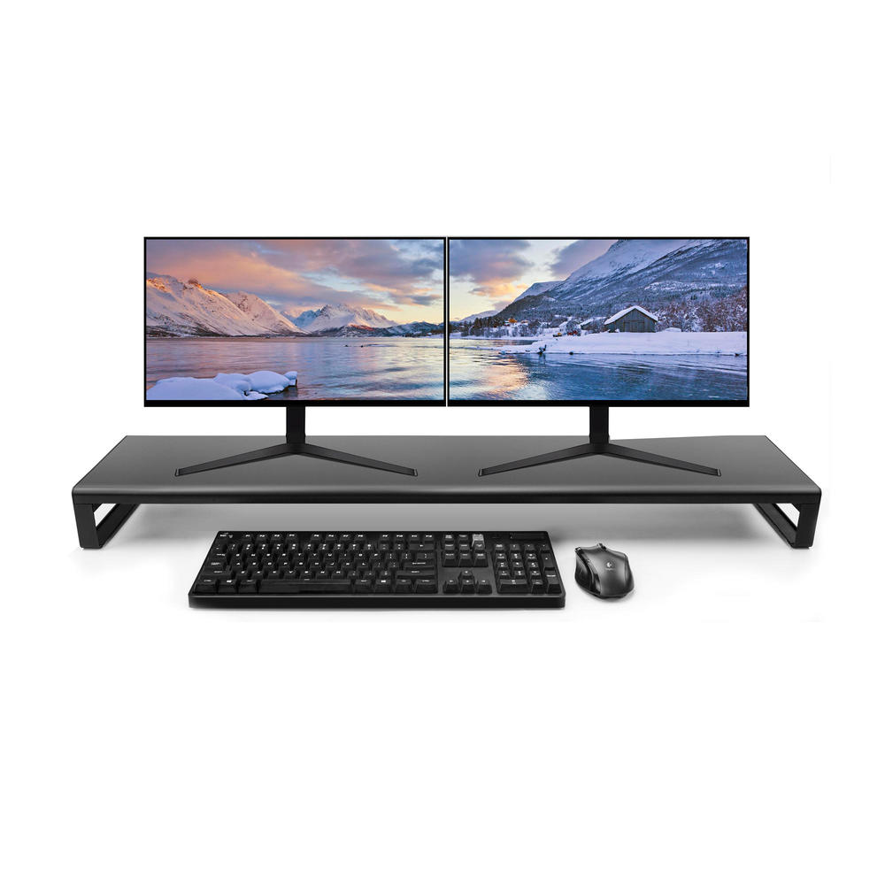 Aluminum Dual Monitor Stand with 8 USB 3.0 Ports