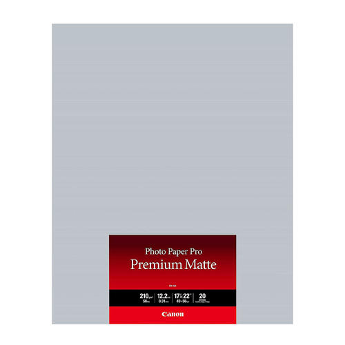 Canon PM101 Photo Paper Pro Premium Matte, 17" x 22", 20 Sheets