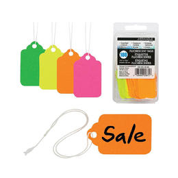 Merangue 693 1024 4041 00 000 Shipping Tags Seals Merangue Fluorescent Marking Tags 1 3 4 x 1 3 32 Assorted Colors 100 Pack
