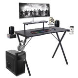 Moustache MOFG CD 20132 Writing Desks Shelves Computer Desk with Bulit in Monitor Stand Hook and Baskets Moustache