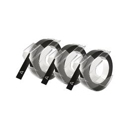SAD0847730 B dymo embossing tape 9mm x 3m black 3 pack