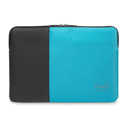 Targus Pulse Laptop Sleeve, Black/Atoll Blue