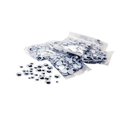 Wiggle Googly Eyes,1000pcs, self -adhesive,Multi-Colored(black and white) and Multi-Sized