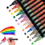 Moustache MOS SMQ906 Markers Acrylic Paint Marker Pens 12 Assorted Colors Pack Moustache