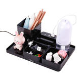 Other Brands 3222 BLACK Desk Organizers Multifunction Desktop Organizer with Charger Ports Set of 7 Black