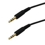 Other Brands Cab AUD 220 06 3 5mm 2 5mm Audio Cables 6ft 3 5mm Stereo Male to Male Cable Riser Rated CMR FT4 Black