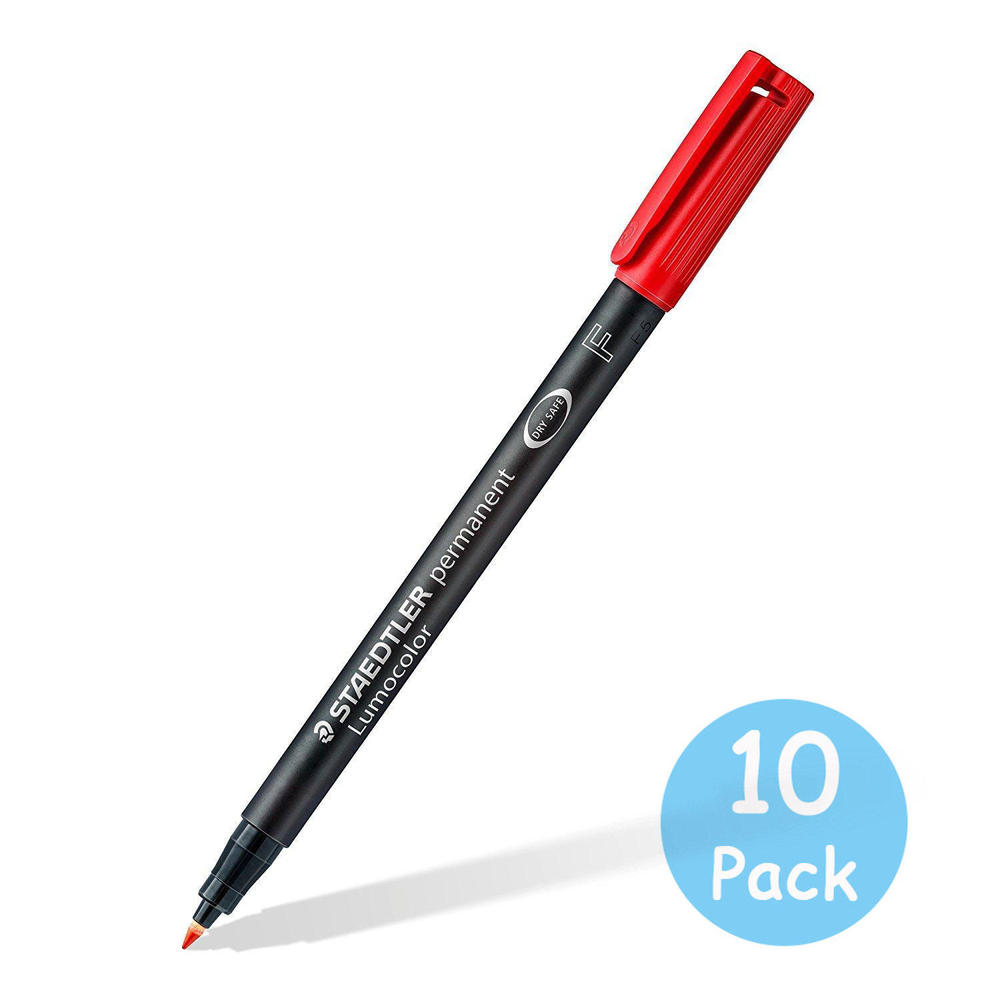 Staedtler Lumocolor 313/317/318 Permanent Marker S/M/F Felt Tip Waterproof Black Blue Green Red Ink for CD Graffiti Metal Glass - 21