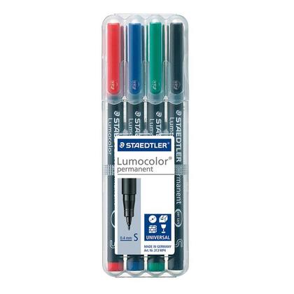 Staedtler® Lumocolor® Universal Permanent Markers, Extra Fine 0.4mm, Assorted Colors
