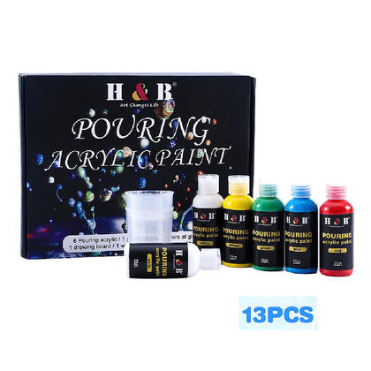 13Pcs Fluid Pouring Acrylic Paint Set