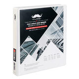 05db3 Moustache MOS A238 Binders PVC 3 Hole View Binder Letter Size White D Ring Moustache 