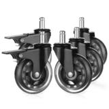 Other Brands CW S2 5PK Chair Accessories Universal Office Chair Casters Set 3 Rollerblade Style and 2 w Brake Style