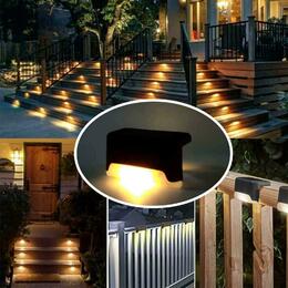 b9150 LIVINGbasics LVB YYCS4 Garden D cor Solar Deck LED Lights Outdoor Waterproof Warm Light Fence Lights LIVINGbasics