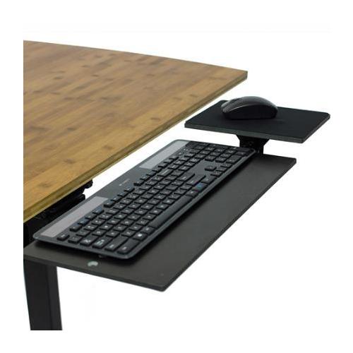 Under Desk StandUp Keyboard Tray with Negative Tilt (Black)