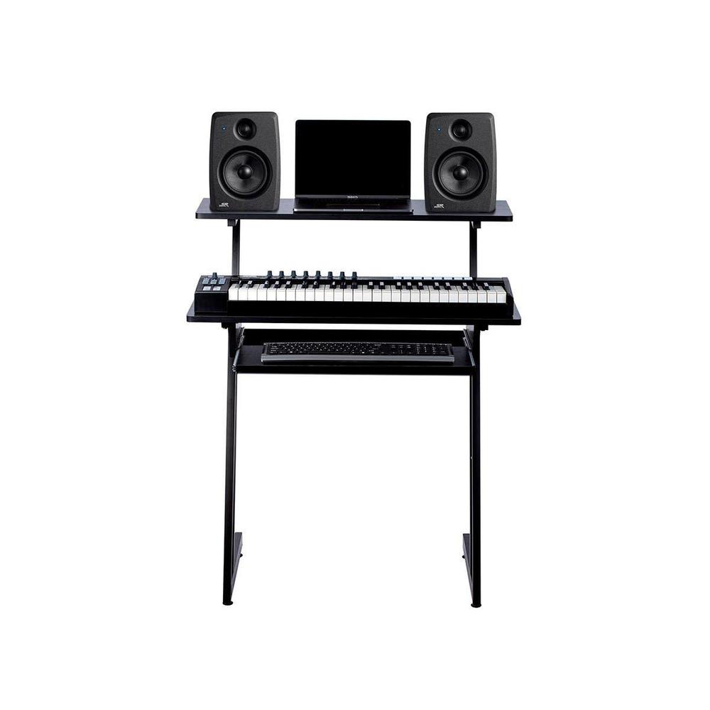 Stage Right by Monoprice Recording Studio Desk with Raised Platform and
