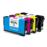 EcoBox Epson T822XL Combo EcoBox WorkForce Pro WF 3820 Epson T822XL Remanufactured Ink Cartridge Combo High Yield BK C M Y Ec