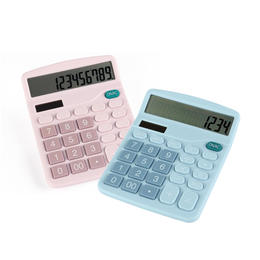 Moustache MOS TY837 Calculators Pastel 12 Digit Desktop Calculator Moustache