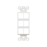 PrimeCables PC WP HJ266 Power Wall Plates 6 port decorator insert