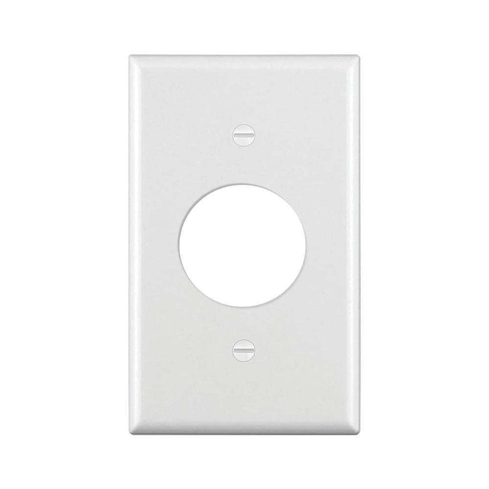 1Gang Single 1.406Inch Hole Receptacle Outlet Wall Plate, 4.50" x 2.