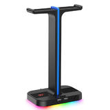 Havit TH650 Laptops Accessories Havit RGB Dual Balance Headphone Stand with 2 USB Ports for PC Gamer Headphone Accessories
