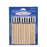 Nobel FC 200 2010C Art Machines Tools Nobel Wood handle Carving Knife Set of 10