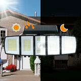 d017a LIVINGbasics LVHT JY2101 LED Lamp 5 Rotatable Head Waterproof Motion Sensor Wireless Solar Security Lights LIVINGbasics