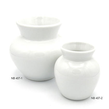 Pure White Porcelain Brush Holder, Hand-Glazed Ceramic Organizer