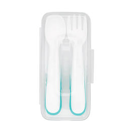OXO LVTH 61139200 Baby Supplies OXO Tot Plastic Fork and Spoon Set with Travel Case On The Go