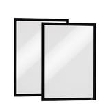 Durable 476901 Sign Holders Display DURAFRAME Self Adhesive Magnetic Frame Tabloid 11 x 17 Black 2 Pack