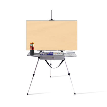 Tripod Portable Easel with Palette and Brush Holder Storage Box
