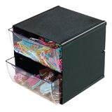 Deflecto 330 350104 Desk Organizers Deflecto 2 Drawer Stackable Cube Organizer 6 x 6 x 7 1 5 in