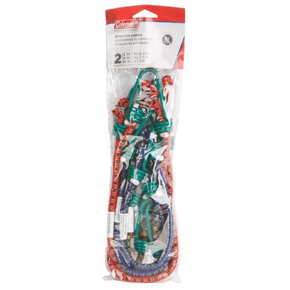 Assorted Stretch Cords,Yellow/Blue/Red,Camping Necessary - Coleman