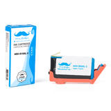 Moustache HP 910XL C OfficeJet 8022 Remanufactured HP 910XL 3YL62AN Cyan Ink Cartridge High Yield Moustache