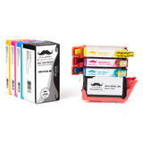 Moustache HP 910XL Combo OfficeJet 8022 Remanufactured HP 910XL Ink Cartridge Combo BK C M Y Moustache