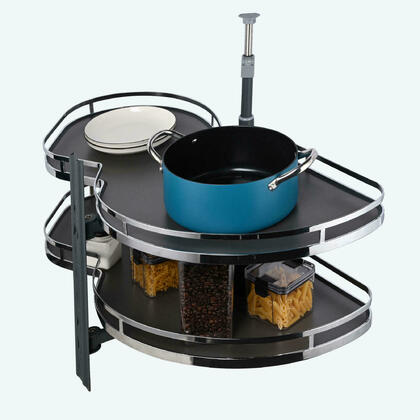 Kitchen Cabinet Blind Corner Pull Out 2Tiers Soft Close Swing Tray with Non-sIip Tray, L - SortWise®
